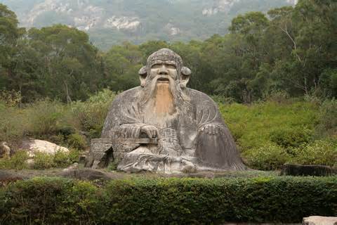 This statue of the founder of Taoism, Lao 
